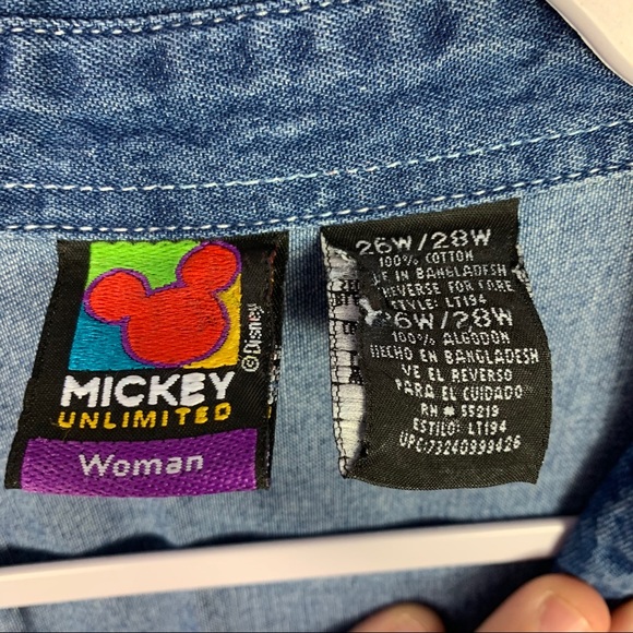 Mickey Unlimited Vintage 90s Cute Embroidered Top - Picture 7 of 8